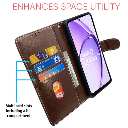 Brown & coffee flip cover for Oppo A3 Pro 5G – Pikkme – photo 4