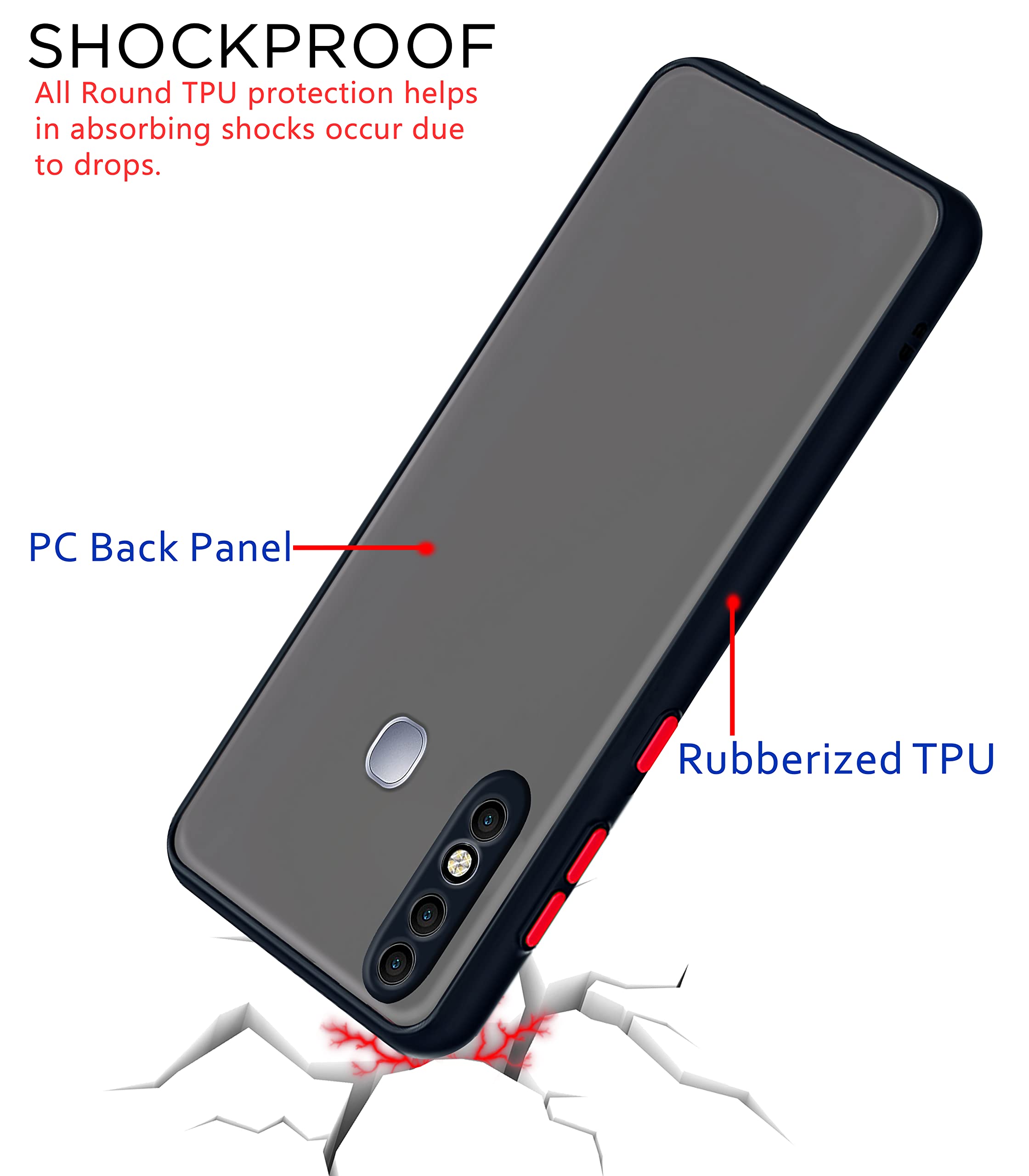 Black back cover for Infinix Hot 8 – Pikkme – photo 4