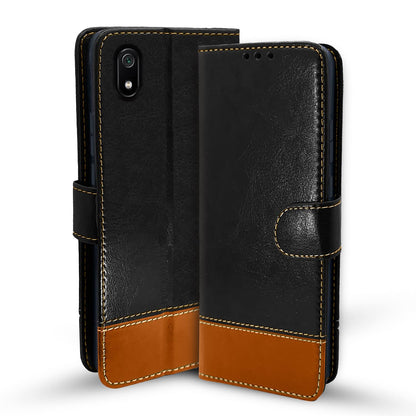 Black & brown flip cover for Redmi 7A – Pikkme