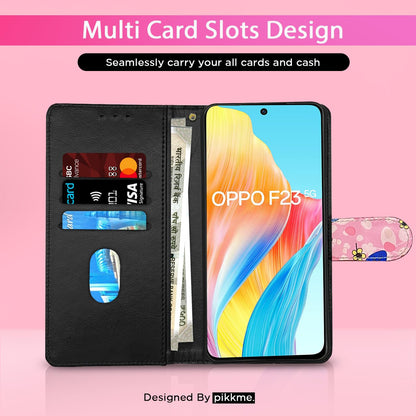 Pikkme Oppo F23 5G pink flower mobile flip cover – photo 2