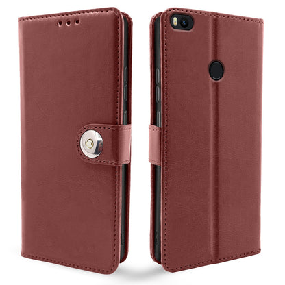 Brown wallet flip cover for Mi Max 2 – Pikkme
