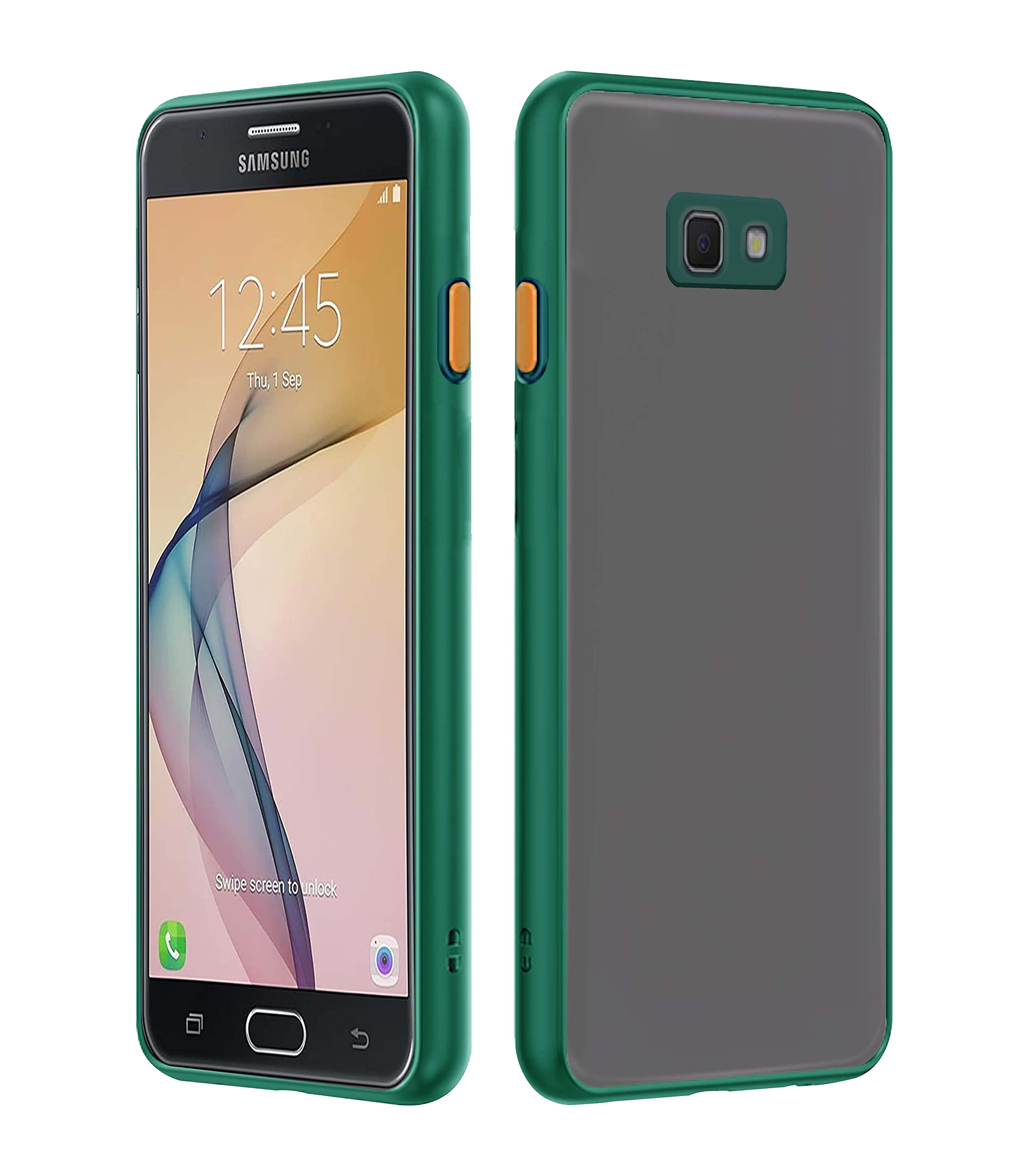 Green Hybrid mobile back cover for Samsung J7 Prime – Pikkme