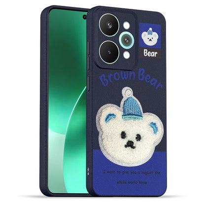 Blue Plush Patch back cover for Realme 15 Pro 5G – Pikkme