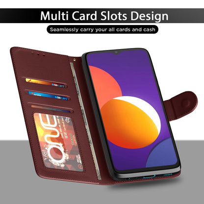 Pikkme Samsung Galaxy M12 / F12 / A12 Vintage Flip Cover |  Brown