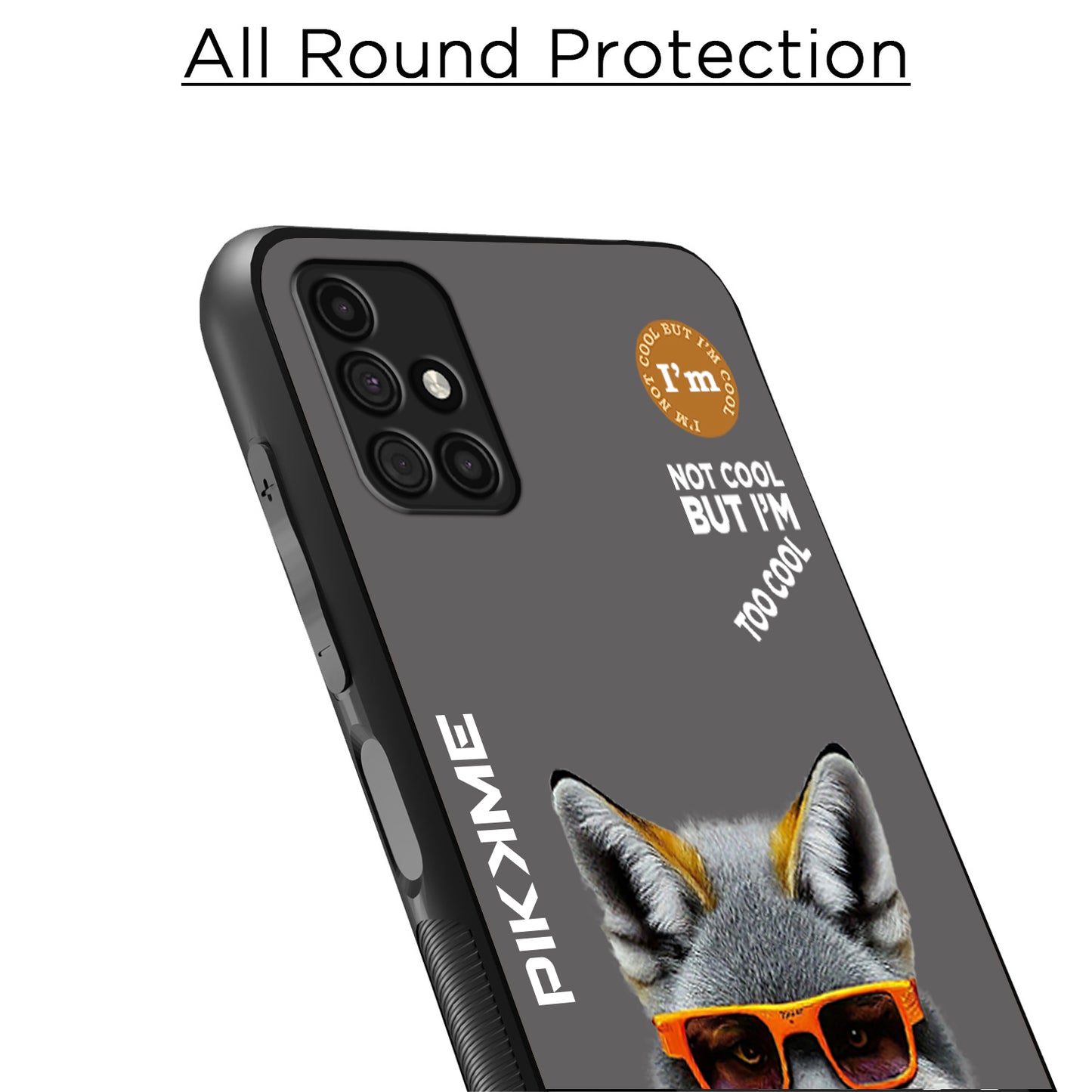 Pikkme Back Cover Pc Tpu + Printed Cool Funky Stylish Grey Wolf Swag Raised Edges Camera Protection |Bumper Case For Samsung Galaxy M31s (Design 01)