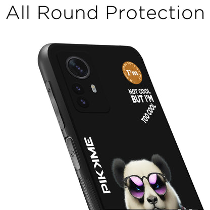 Pikkme Back Cover Pc Tpu + Printed Cool Funky Stylish Black Panda Swag Raised Edges Camera Protection |Bumper Case For Xiaomi 12 Pro (Design 05)