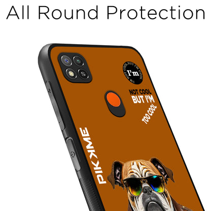 Pikkme Back Cover Pc Tpu + Printed Cool Funky Stylish Brown Dog Swag Raised Edges Camera Protection |Bumper Case For Redmi 9 (Design 10)