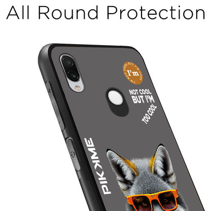 Pikkme Back Cover Pc Tpu + Printed Cool Funky Stylish Grey Wolf Swag Raised Edges Camera Protection |Bumper Case For Redmi Note 7 Pro (Design 01)