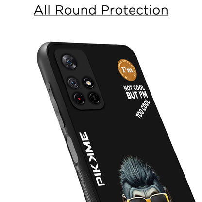 Pikkme Back Cover Pc Tpu + Printed Cool Funky Stylish Black Gorilla Swag Raised Edges Camera Protection |Bumper Case For Redmi Note 11T (Design 07)