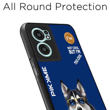 Pikkme Back Cover Pc Tpu + Printed Cool Funky Stylish Blue Dog Swag Raised Edges Camera Protection |Bumper Case For OnePlus Nord Ce 2 5G (Design 08)