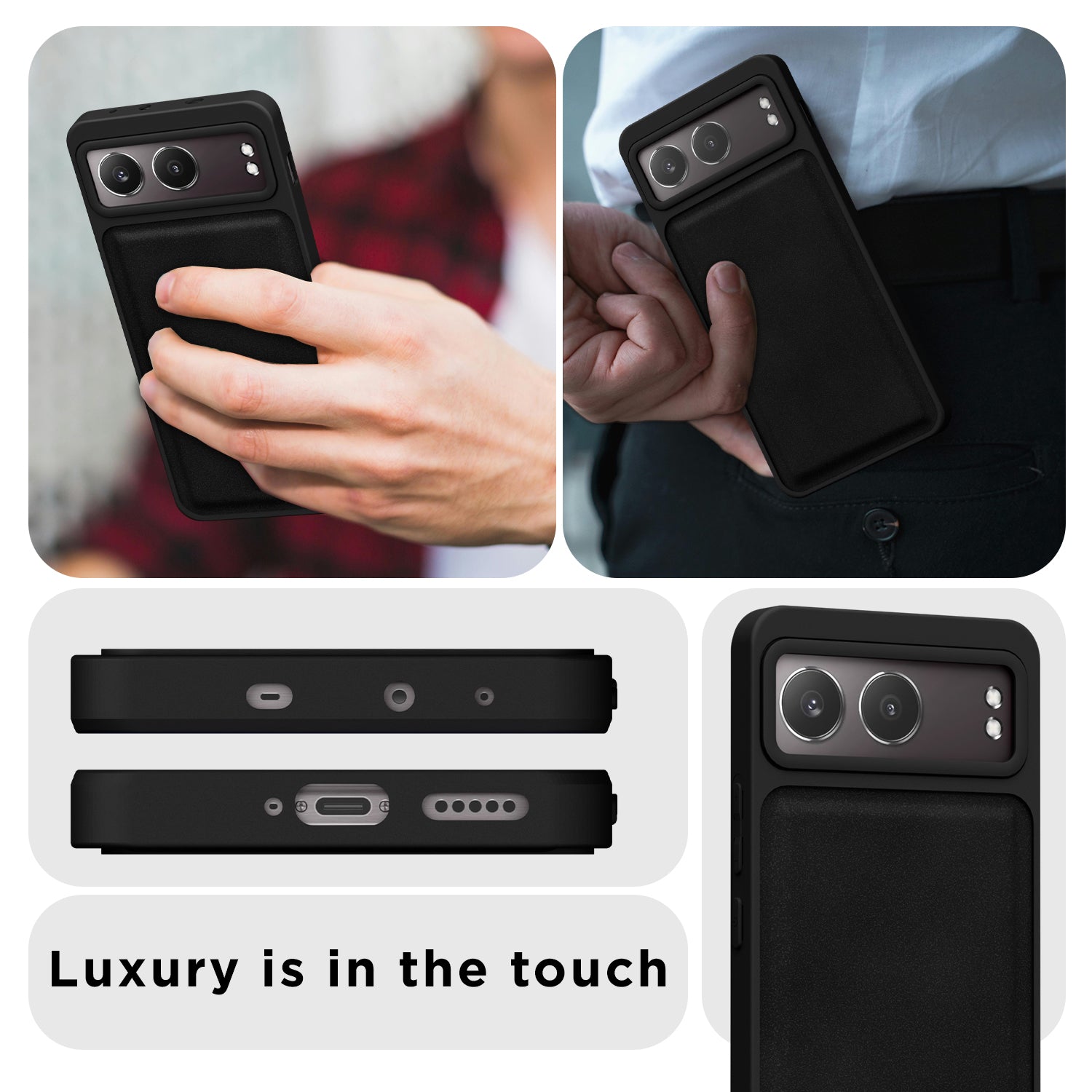 Pikkme OnePlus Nord 4 5G Premium Leatherback Case (Black)