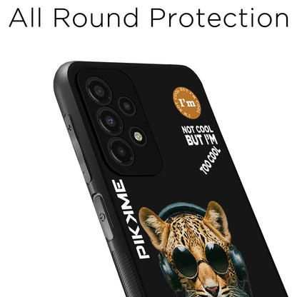 Pikkme Back Cover Pc Tpu + Printed Cool Funky Stylish Black Leopard Swag Raised Edges Camera Protection |Bumper Case For Samsung Galaxy A53 (Design 04)