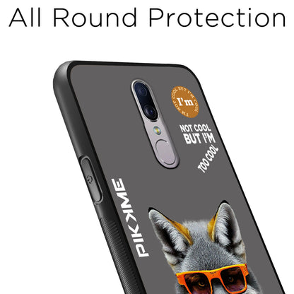 Pikkme Back Cover Pc Tpu + Printed Cool Funky Stylish Grey Wolf Swag Raised Edges Camera Protection |Bumper Case For Oppo F11 (Design 01)