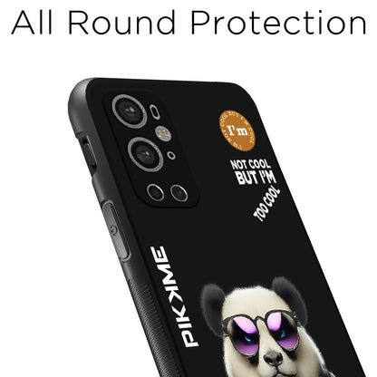 Pikkme Back Cover Pc Tpu + Printed Cool Funky Stylish Black Panda Swag Raised Edges Camera Protection |Bumper Case For OnePlus 9 Pro (Design 05)