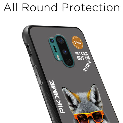 Pikkme Back Cover Pc Tpu + Printed Cool Funky Stylish Grey Wolf Swag Raised Edges Camera Protection |Bumper Case For OnePlus 8 Pro (Design 01)