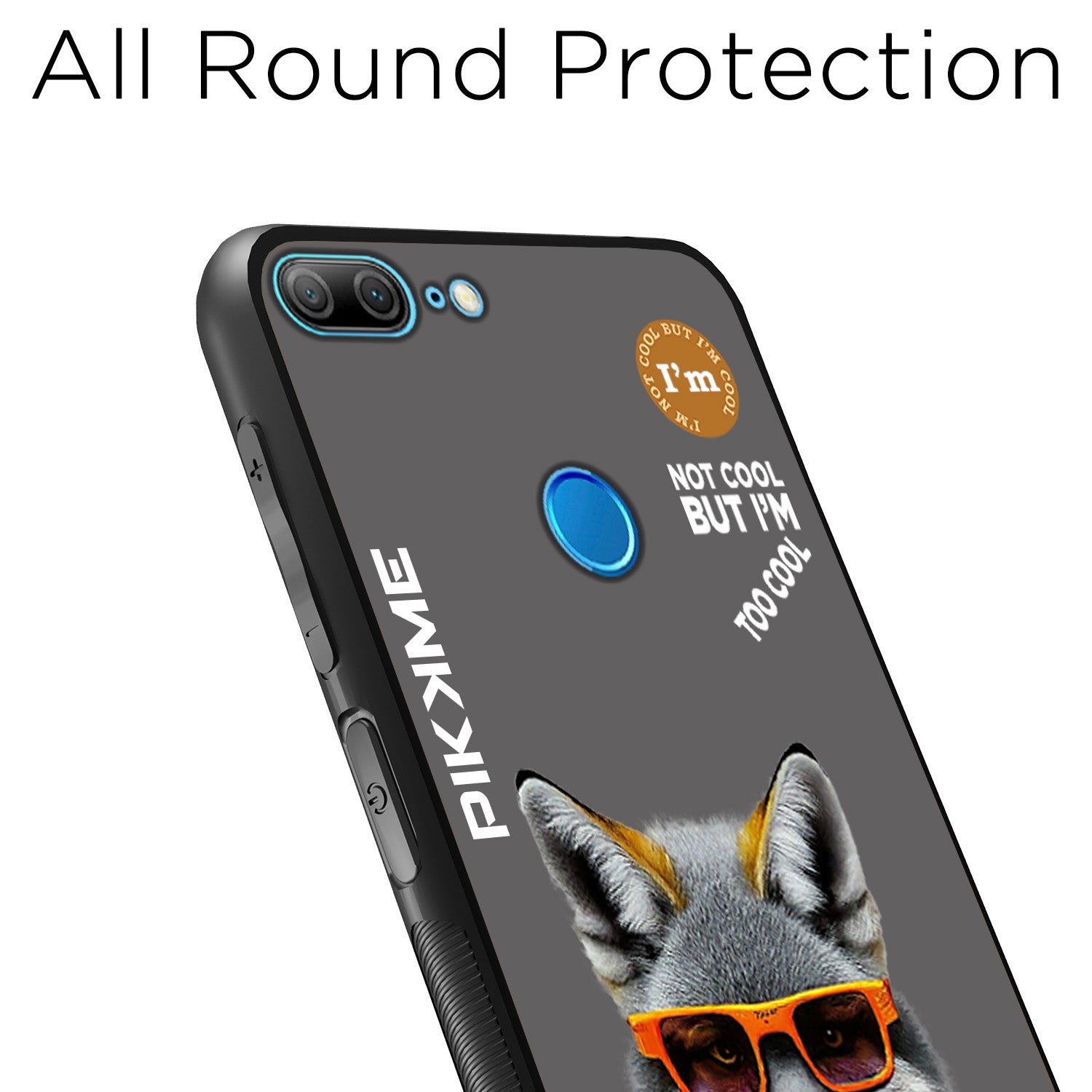 Pikkme Back Cover Pc Tpu + Printed Cool Funky Stylish Grey Wolf Swag Raised Edges Camera Protection |Bumper Case For Honor 9 Lite (Design 01)