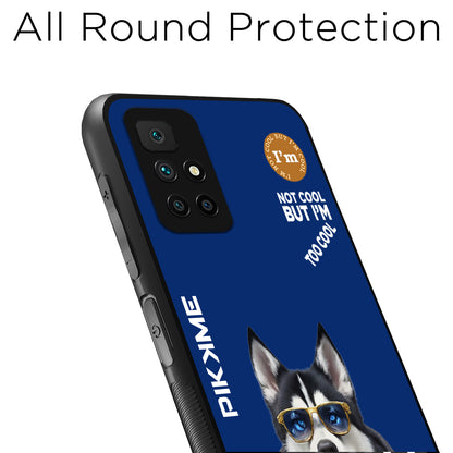 Pikkme Back Cover Pc Tpu + Printed Cool Funky Stylish Blue Dog Swag Raised Edges Camera Protection |Bumper Case For Redmi 10 Prime (Design 08)