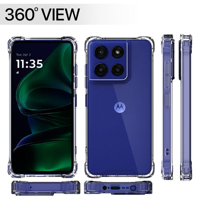 Pikkme Motorola Moto Edge 60 Stylus 5G PC + TPU Crystal Clear Back Cover (Transparent)