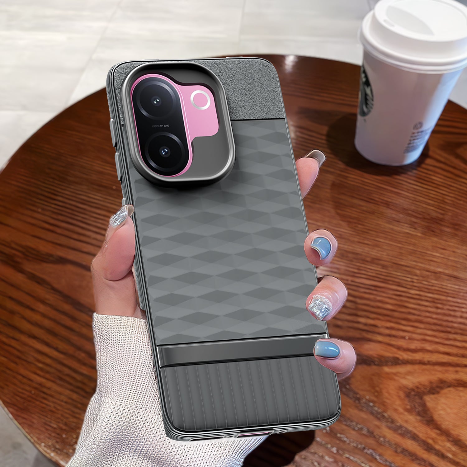 Pikkme Vivo V60e 5G Shockproof Soft Flexible Gencase Back cover (Grey)