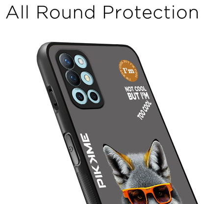 Pikkme Back Cover Pc Tpu + Printed Cool Funky Stylish Grey Wolf Swag Raised Edges Camera Protection |Bumper Case For OnePlus 9R (Design 01)