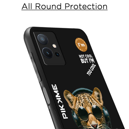 Pikkme Back Cover Pc Tpu + Printed Cool Funky Stylish Black Leopard Swag Raised Edges Camera Protection |Bumper Case For Vivo T1 5G (Design 04)