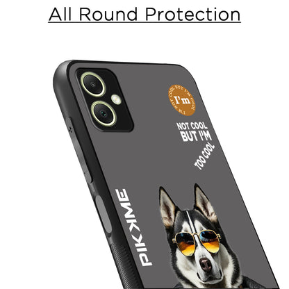 Pikkme Back Cover Pc Tpu + Printed Cool Funky Stylish Grey Dog Swag Raised Edges Camera Protection |Bumper Case For Samsung Galaxy A05 (Design 02)