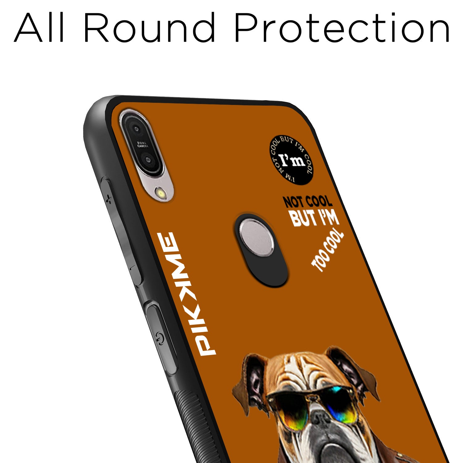 Pikkme Back Cover Pc Tpu + Printed Cool Funky Stylish Brown Dog Swag Raised Edges Camera Protection |Bumper Case For Asus Max Pro M1 (Design 10)