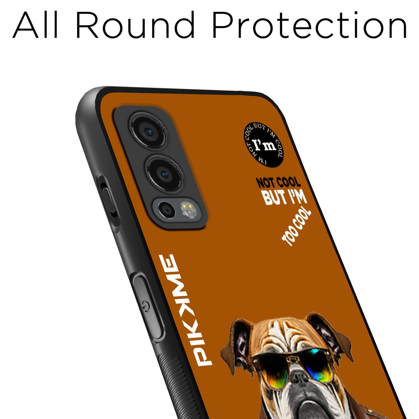 Pikkme Back Cover Pc Tpu + Printed Cool Funky Stylish Brown Dog Swag Raised Edges Camera Protection |Bumper Case For OnePlus Nord 2 5G (Design 10)