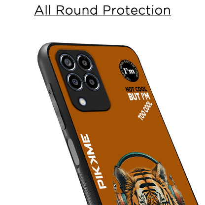 Pikkme Back Cover Pc Tpu + Printed Cool Funky Stylish Brown Tiger Swag Raised Edges Camera Protection |Bumper Case For Samsung Galaxy M33 5G (Design 09)