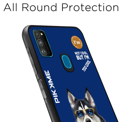 Pikkme Back Cover Pc Tpu + Printed Cool Funky Stylish Blue Dog Swag Raised Edges Camera Protection |Bumper Case For Samsung Galaxy M30s (Design 08)