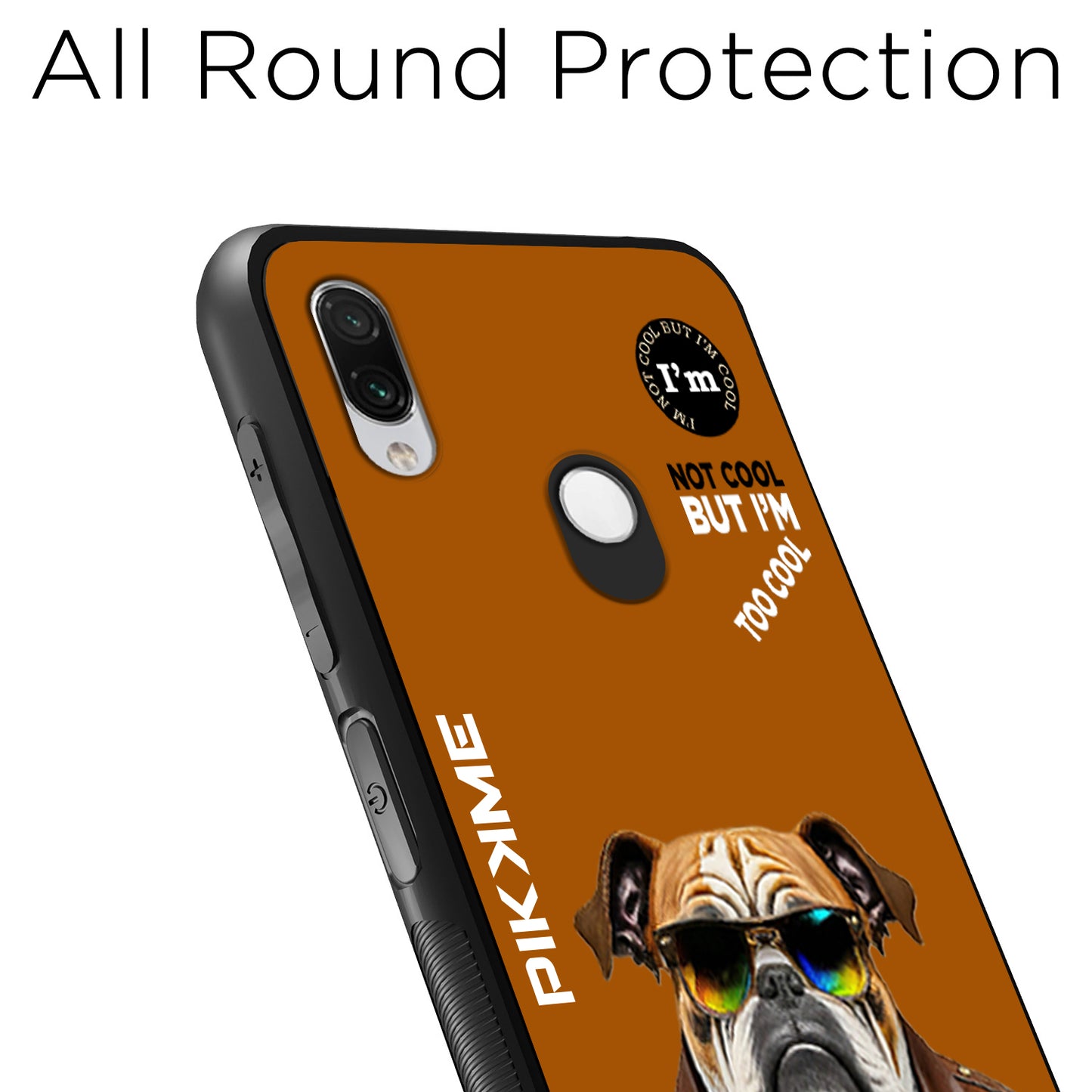 Pikkme Back Cover Pc Tpu + Printed Cool Funky Stylish Brown Dog Swag Raised Edges Camera Protection |Bumper Case For Redmi Note 7 Pro (Design 10)