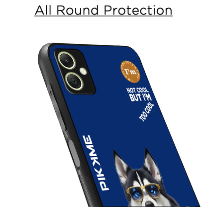 Pikkme Back Cover Pc Tpu + Printed Cool Funky Stylish Blue Dog Swag Raised Edges Camera Protection |Bumper Case For Samsung Galaxy A05 (Design 08)