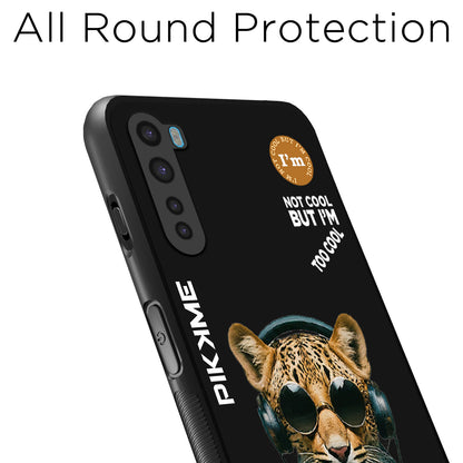 Pikkme Back Cover Pc Tpu + Printed Cool Funky Stylish Black Leopard Swag Raised Edges Camera Protection |Bumper Case For OnePlus Nord (Design 04)