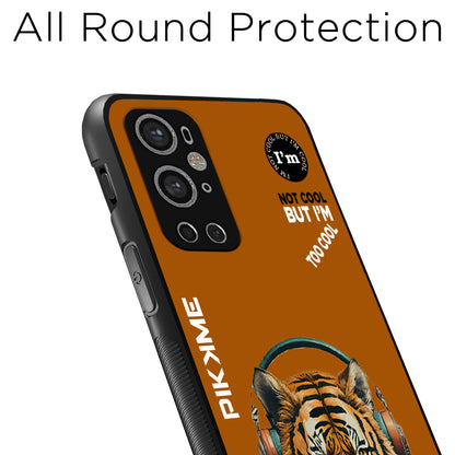 Pikkme Back Cover Pc Tpu + Printed Cool Funky Stylish Brown Tiger Swag Raised Edges Camera Protection |Bumper Case For OnePlus 9 Pro (Design 09)