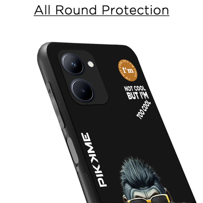 Pikkme Back Cover Pc Tpu + Printed Cool Funky Stylish Black Gorilla Swag Raised Edges Camera Protection |Bumper Case For Realme C33 (Design 07)