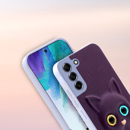 Pikkme Samsung Galaxy S21 Fe 5G Kitty Back Cover (Purple)