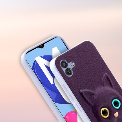 Pikkme Samsung Galaxy M04 Kitty Back Cover (Purple)