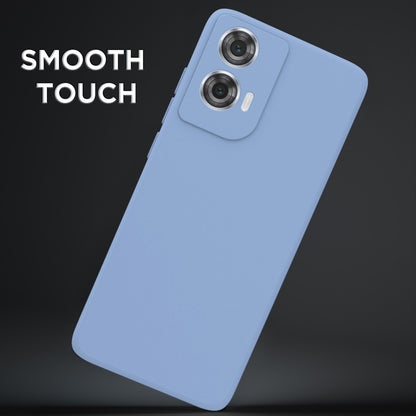 Pikkme aqua blue Liquid Silicone mobile cover for Moto Edge 50 Fusion/G96 5G – photo 7