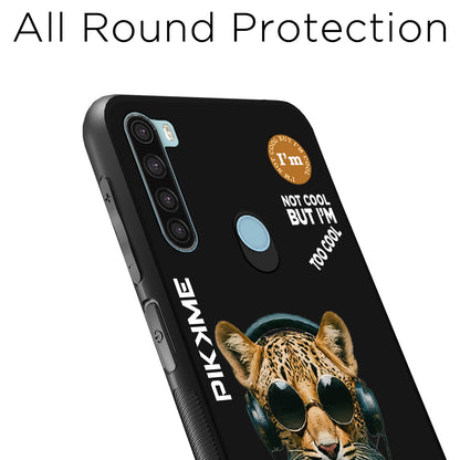 Pikkme Back Cover Pc Tpu + Printed Cool Funky Stylish Black Leopard Swag Raised Edges Camera Protection |Bumper Case For Redmi Note 8 (Design 04)