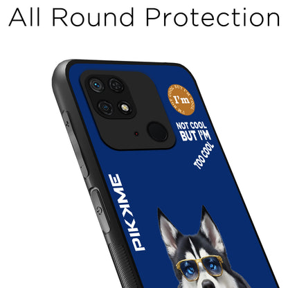 Pikkme Back Cover Pc Tpu + Printed Cool Funky Stylish Blue Dog Swag Raised Edges Camera Protection |Bumper Case For Redmi 10 (Design 08)