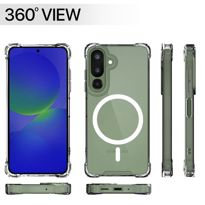 Pikkme Samsung Galaxy M36 5G Mag-Safe Shockproof PC + TPU Back Cover (Transparent)