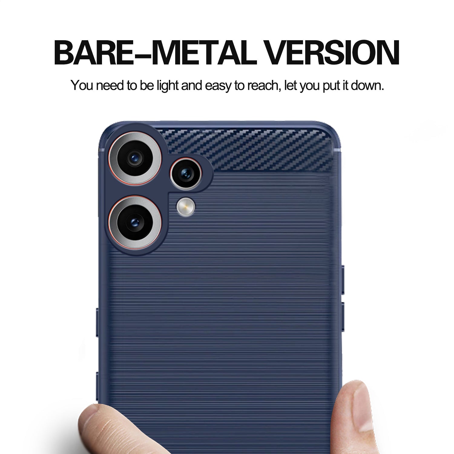 Pikkme CMF by Nothing Phone 2 Pro 5G  Hybrid Carbon Fiber Back Cover (Blue)