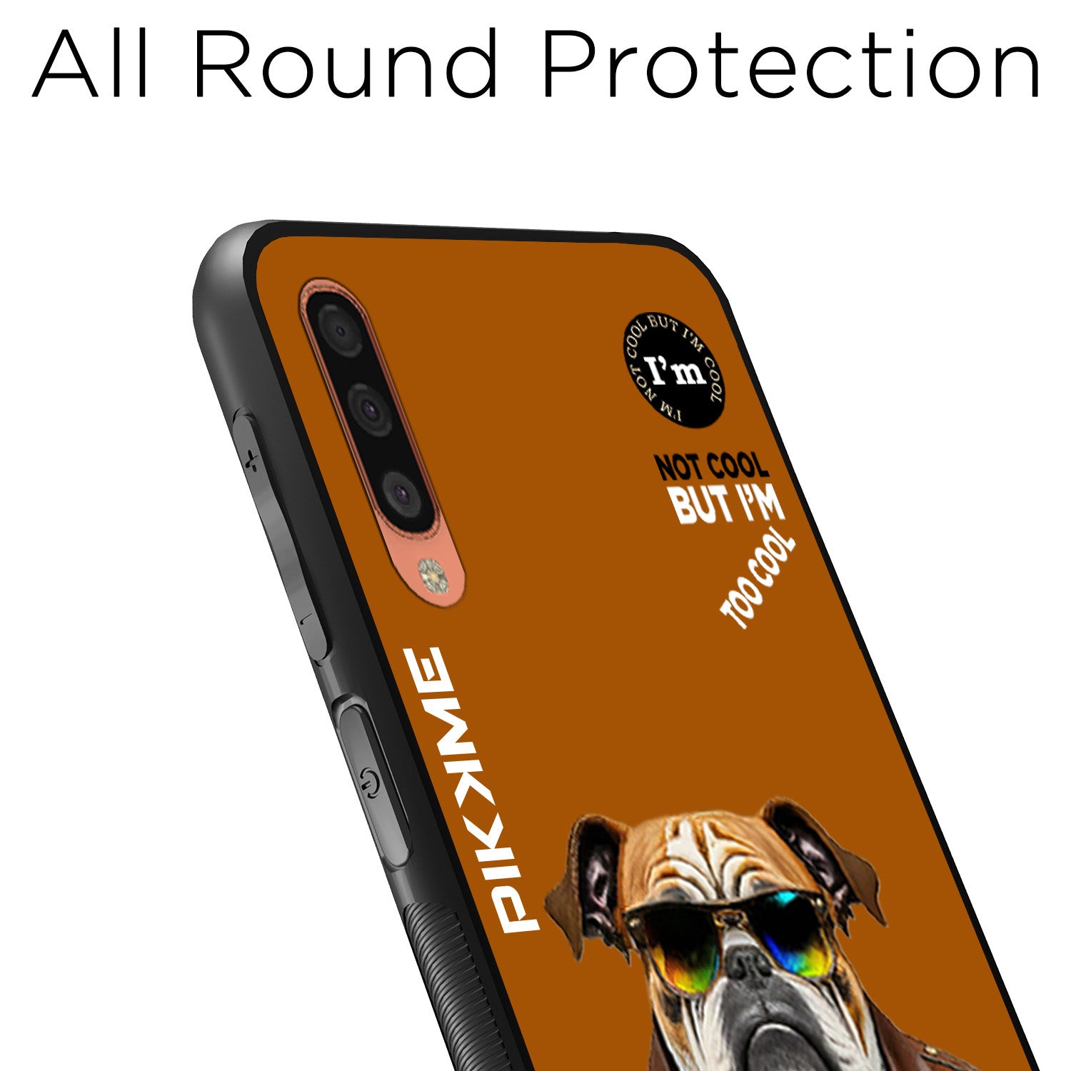 Pikkme Stylish Brown Dog Swag Samsung Galaxy A50 Back Cover (Design 10)