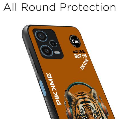 Pikkme Back Cover Pc Tpu + Printed Cool Funky Stylish Brown Tiger Swag Raised Edges Camera Protection |Bumper Case For Redmi Note 12 Pro Plus (Design 09)