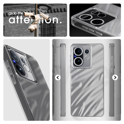 Pikkme Vivo V60 5G / Vivo T4 Pro 5G Swirl Design Silver Forest Back Cover  (Silver)