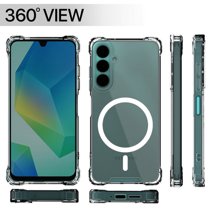 Pikkme Samsung Galaxy A16 5G Mag-Safe Shockproof PC + TPU Back Cover (Transparent)