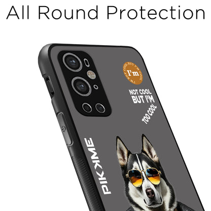 Pikkme Back Cover Pc Tpu + Printed Cool Funky Stylish Grey Dog Swag Raised Edges Camera Protection |Bumper Case For OnePlus 9 Pro (Design 02)