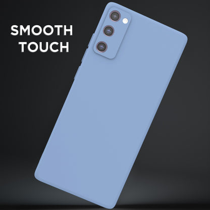 Pikkme Samsung Galaxy S20 FE / S20 FE 5G Soft Matte Liquid Silicone Back Cover (Aqua Blue)