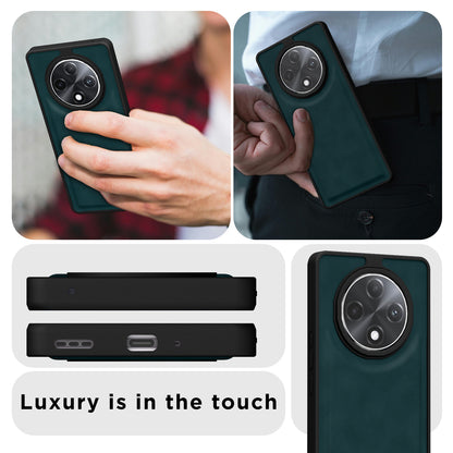 Pikkme Oppo A3 Pro 5G Premium Super Soft-Touch Leatherback Case (Green)