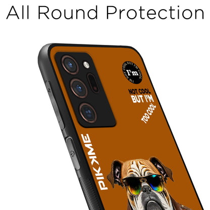 Pikkme Back Cover Pc Tpu + Printed Cool Funky Stylish Brown Dog Swag Raised Edges Camera Protection |Bumper Case For Samsung Galaxy Note 20 Ultra (Design 10)